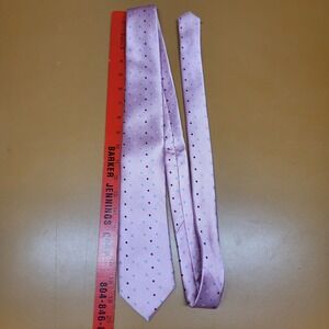 Jos A Bank Travelers Collection Mens Pink Polka Dot Silk Tie Stain Resistant